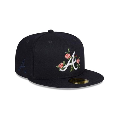 Atlanta Braves Gorra | New Era MLB Bloom 59fifty Fitted Cap Mexico - Azules